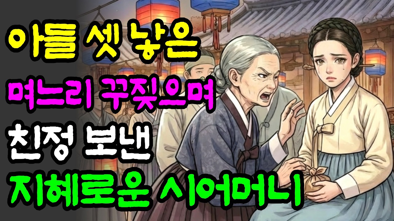 10년간 아들 셋 낳은 며느리를 꾸짖으며 청사초롱 밝혀 친정 보낸 지혜로운 시어머니 | 옛날이야기 | 야담 | 오디오북 | 수면동화 | 민담
