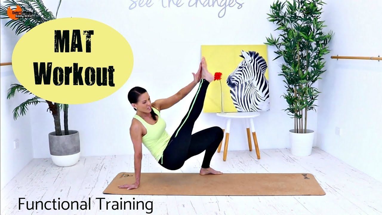 Total Body Workout Pilates Fusion Workout - Barlates Body Blitz Body Mat Workout Functional Training