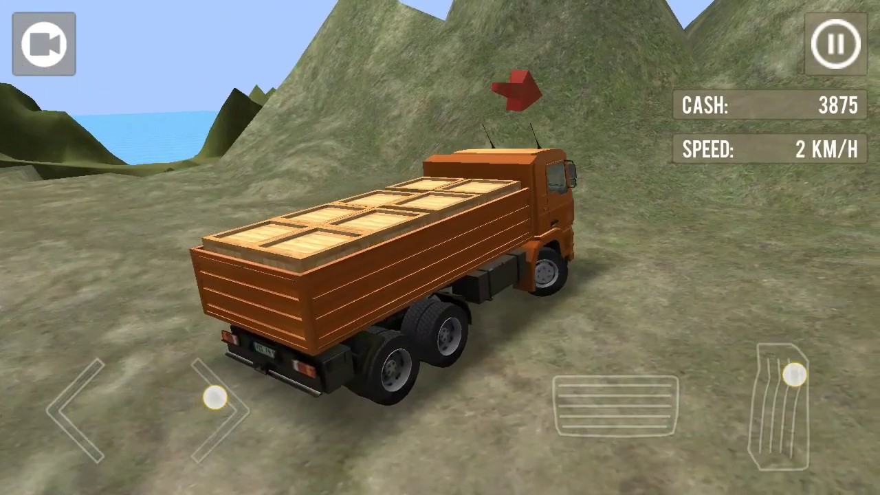 Truck driving test game 1 l testing ride game l truk climbing hills l