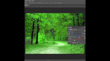 Autumn to spring convert Photoshop effect, fresh green