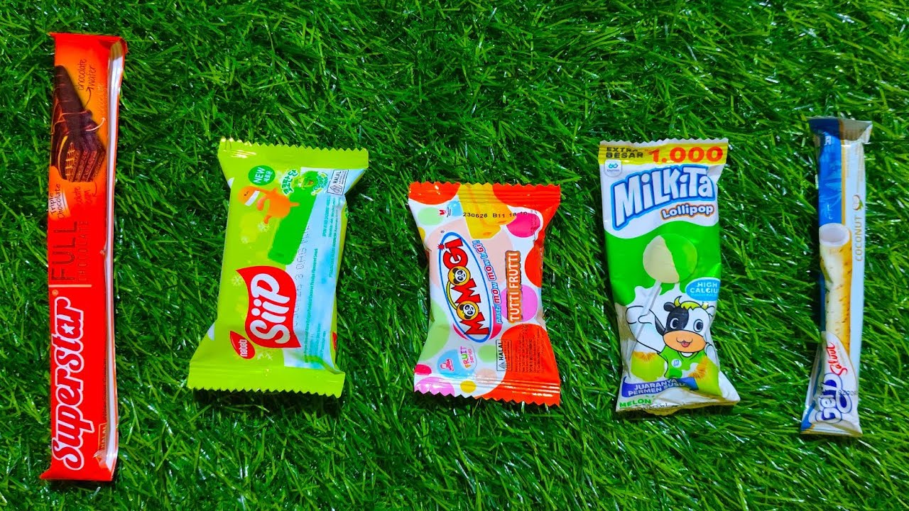 Satisfying Video Asmr Unboxing GIANT Sweets Chocolate and Rainbow Lollipops with Candy Cutting Asmr.