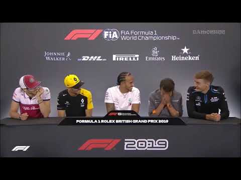 Press conference  F1 Silverstone 2019 - small curtain Lando Norris and Daniel Ricciardo