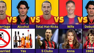 Comparison Paolo Maldini Vs Zlatan Ibrahimović Vs Robert Lewandowski Detailed Comparison