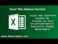 Excel VBA Dersleri - TextBox' da Telefon ve Para Format'ının (Biçiminin) Kontrollü Düzenlenmesi