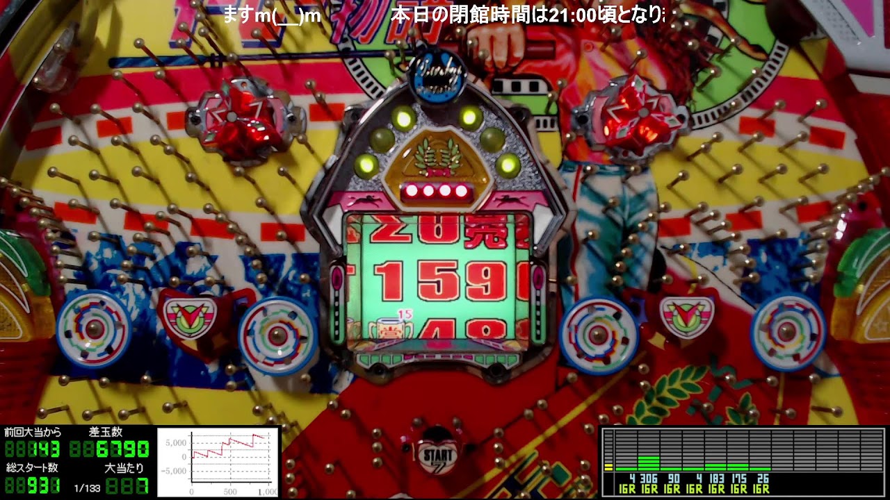 保留連チャン機】パチンコライブ配信 平和 ダービー物語 1993年