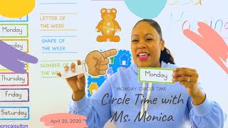 Monday - Preschool Circle Time - Learn at Home - Monday 4/20