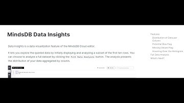 MindsDB Data Insights