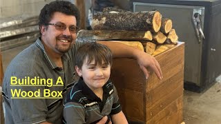 Building a wood box. Ice Fishing,