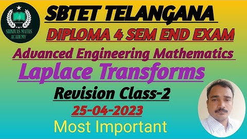 Laplace Transforms|| Revision class-2 || Advanced Engineering Mathematics