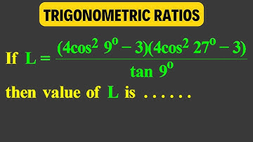 Trigonometric Ratios (JEE/XI/XII) Question |Solution by Er. Pradeep Sinha(B.Tech. ,IIT-BHU)