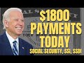 $1800 Payments Today For These Social Security Beneficiaries | Social Security, SSI, SSDI Payments