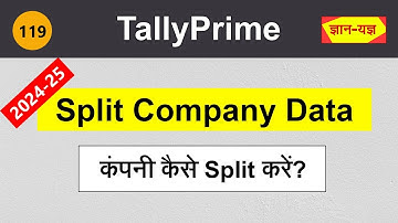 Split Company Data in TallyPrime from New Financial Year 2024-25| Tally Company Kaise Split Kare#119