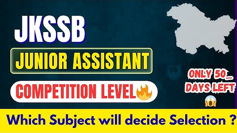 JKSSB Junior Assistant Competition Level 😱 | Last 50 Days Strategy 🔥 @TheAspirants01 