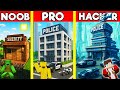 POLICE STATION Build Battle In Minecraft - NOOB VS PRO CHALLENGE - Maizen Mizen Mazien Parody
