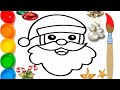 How to draw santa claus face easy / Weihnachtsmann gesicht zeichnen