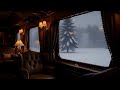Luxury Train Journey in Snowstorm | Train Window View with Heavy Snow for Deep Sleep