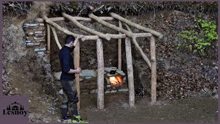 Building a bushcraft house all alone. Part 1