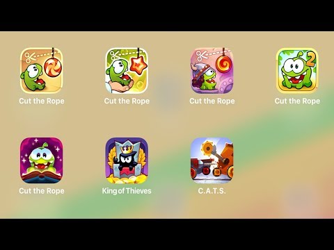 Перереж Веревку, Cut the Rope, Experiments, Time Travel, King of Thieves, C.A.T.S.