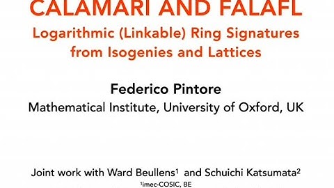 Asiacrypt 2020 - Federico Pintore (Snippet)