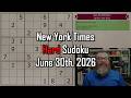 NYT Hard Sudoku Walkthrough June 30 2026