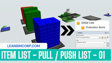 Global List | Pull From List | Push To List | Part 1 | flexsim tutorial for beginners | LeanSimCorp