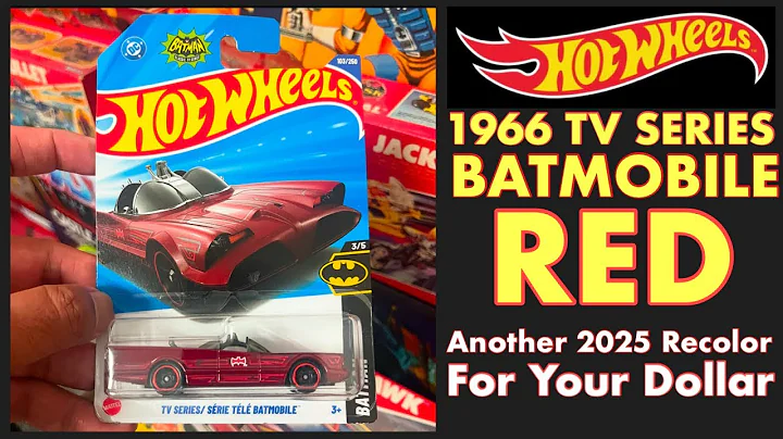HOT WHEELS 1966 TV SERIES BATMOBILE RED REVIEW! - Another 2025 Recolor For Your Dollar