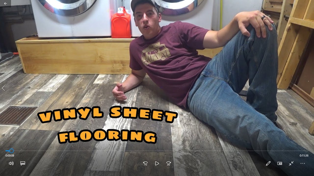 Vinyl Sheet Flooring!! Cheapest and Easiest DIY Flooring YouTube