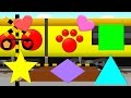 Learn shapes for Kids with railway crossing ｜ 変な音がする踏切電車アニメ