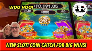 NEW SLOT COIN CATCH! WINNING BIG WITH MULTIPLE BONUSES ON FREE PLAY! #theslotcats screenshot 3