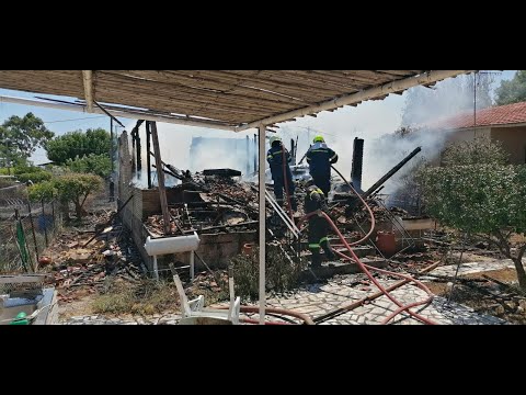 Πυρκαγιά σε σπίτι στον Άγιο Κωνσταντίνο στον Ωρωπό 16/7/2022