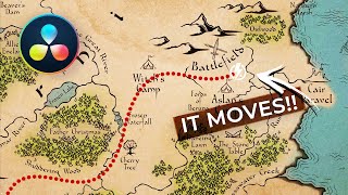 Easy TRAVEL MAP Effect in DaVinci Resolve 18.5 | Animated Line Tutorial