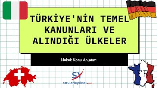 Hangi Kanun Hangi Ülkeden Alındı? Sınavda Çıkan Hukuk Bilgileri (Hızlı Ezber)