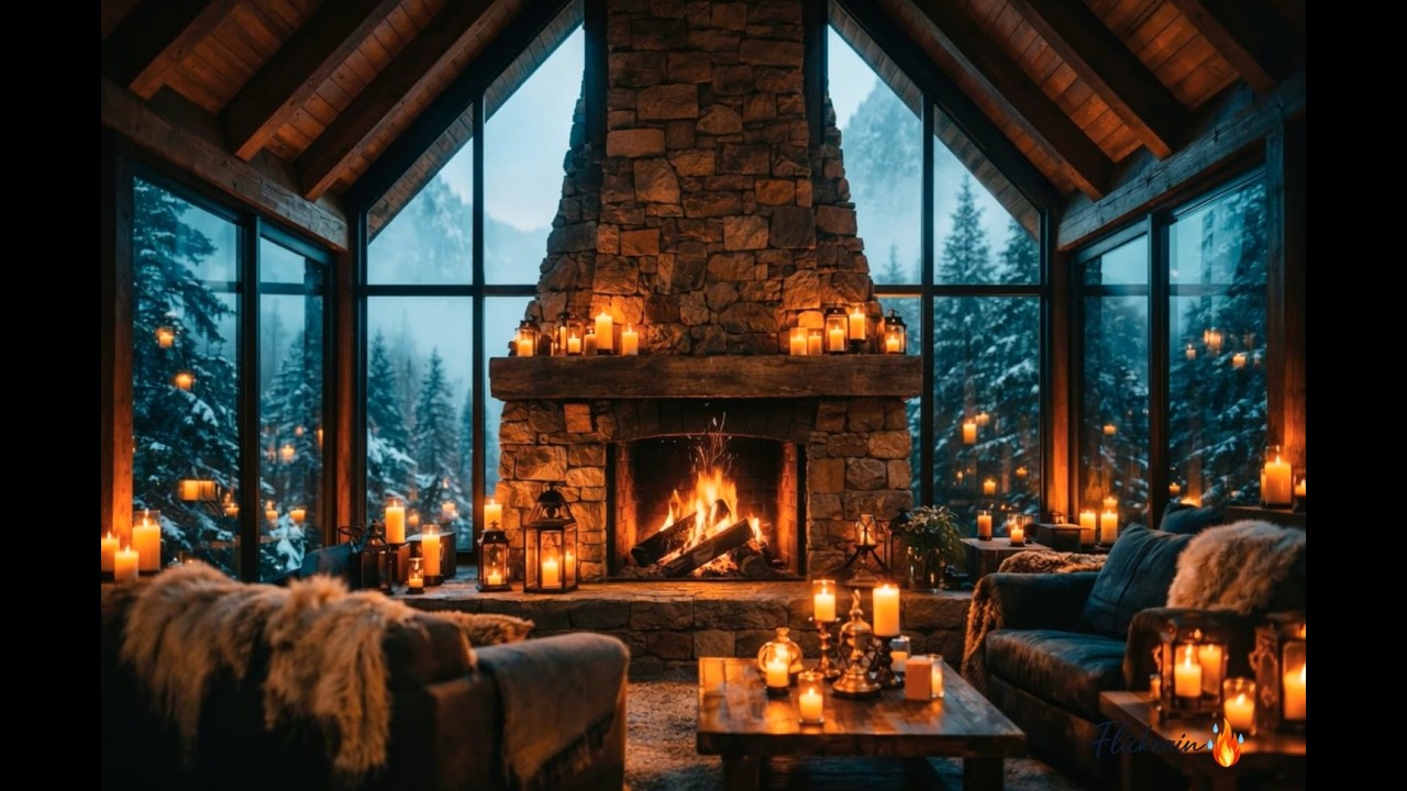 🌧️ Gentle Forest Rain & Soft Fireplace 10 Hours | 70% Soft Rain for Deep Sleep