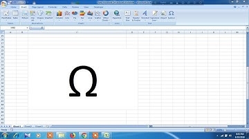 How to insert OHM symbol in excel