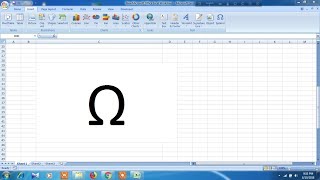 How To Insert Ohm Symbol In Excel