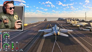 THE PERFECT AIRCRAFT CARRIER LANDING - Microsoft Flight Simulator Top Gun Maverick DLC screenshot 4