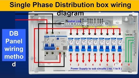 Single Phase 220V Home Distribution Board Wiring Diagram / #dbwiring #distributionbox