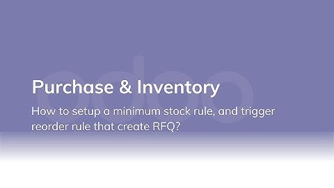 How to setup a minimum stock rule?