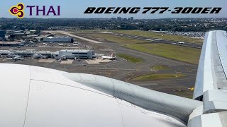 EPIC GE-90 Power! Thai Airways Boeing 777-300/ER Takeoff @ Sydney Airport!