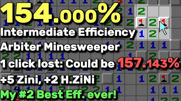 (154.000%) Minesweeper Arbiter | Intermediate Efficiency Attack | 1 Wasted Click from a new PB