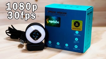 Angetube Streaming Webcam with Ring Light 1080P