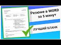 Резюме в Word | Инструкция Как Составить | + Бланк 2025