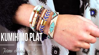 DIY - TUTORIAL: KUMIMHIMO PLAT CHEVRON V BRAZILIAN BRACELET + CONTEST - Flat kumihimo