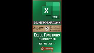=ISFORMULA() | Ms Excel Functions | Ms Office 2016 | Mr.BeardBoy Tamil-Tech | BBFs | தமிழ்