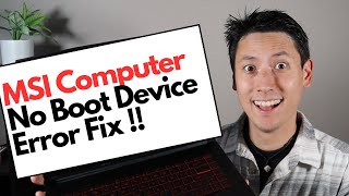 MSI - No Boot Device, Not Boot Device Found, No Boot Device Installed FIX !!