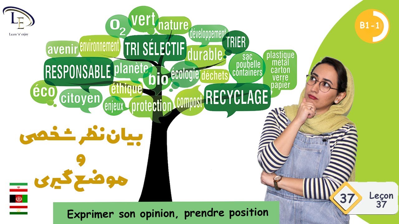 درس 37| آموزش زبان فرانسه ‌B1| بیان نظرشخصی و موضع گیری(GH)  😎😎 