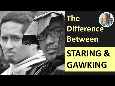 The Difference Between STARING and GAWKING? (5 Examples)