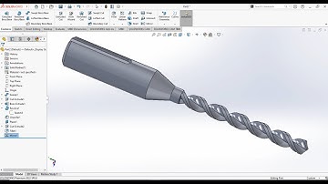 Twisted drill bit Modelling in solidworks | Advanced 3D modelling | Advances sweep Features