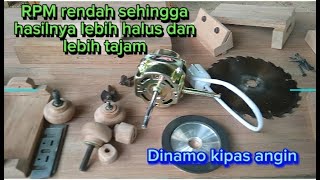 Membuat mesin asah multifungsi dari dinamo kipas angin. | Make a multifunction sharpening machine.