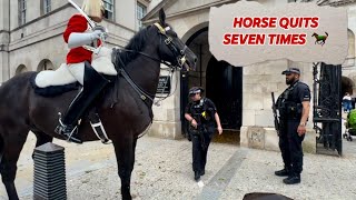 *UNSTOPPABLE*  HORSE QUITS SEVEN TIMES and NOBODY can STOP IT  | Horse Guards